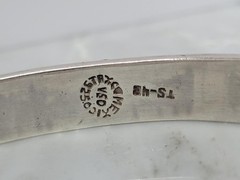 Taxco Sterling Silver Turquoise Hinged Bangle Bracelet ~ 41.4g ~ 4-A272