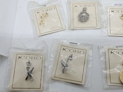 Vintage Lot NOS New Unused CORO Necklace Jewelry Pendants w/Original Packaging