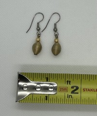 Minimalist Boho Coiled Wire Dangle Earrings Gold-Color Vintage 1980s 1990s Retro