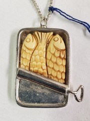 Hattie Carnegie Vintage Sardine Fish Can Pendant Necklace NOS New