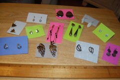 Vintage Retro Ear Rings, 1970s, 1980s 1990s, GROUP 1, priced per or the lot