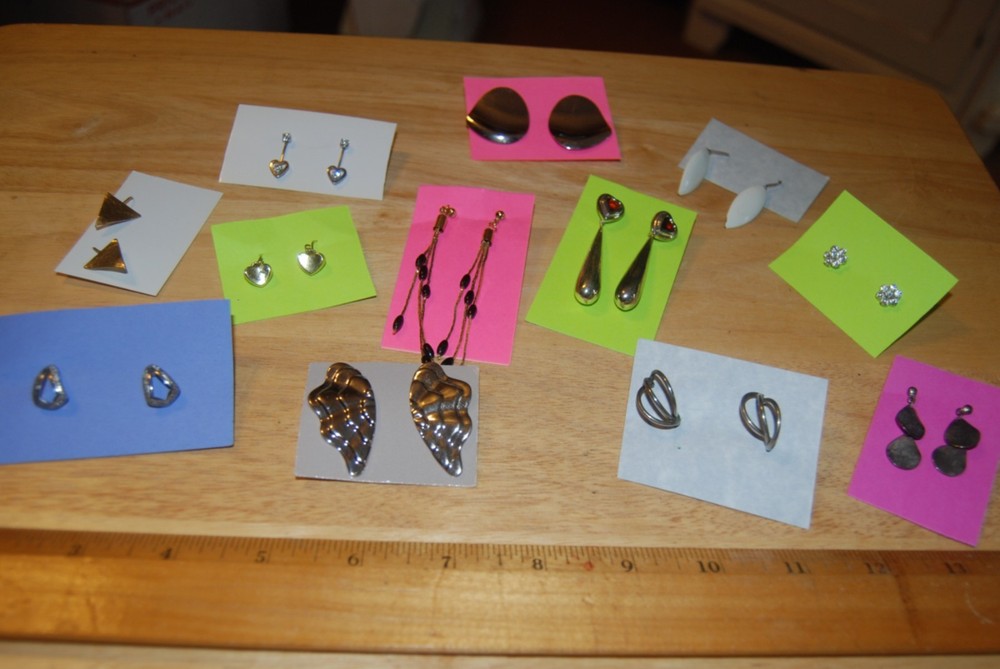 Vintage Retro Ear Rings, 1970s, 1980s 1990s, GROUP 1, priced per or the lot