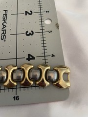 Vintage Gold & Silver Tone Choker Necklace PIERCED Matching Earrings Unbranded