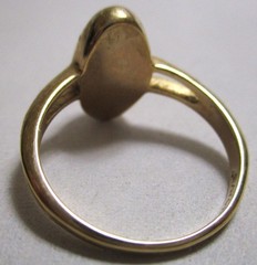VINTAGE 1981 AVON PORCELAIN PASTEL RING,PINK, ROSE QUARTZ CABOCHON SZ 8.25