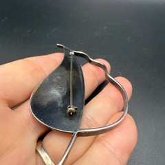 925 Sterling Frances Holmes Booth by fhb Brooch Pin Modernist Leaf 22g – RARE