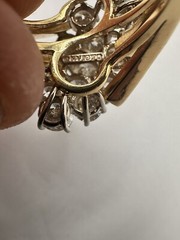 Stunning 1970 Vintage Estate 18k Gold 3.50ct Diamond Cluster Cocktail Ring