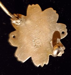 Antique Unger Brothers Sterling Art Nouveau Daisy Flower Brooch Pin