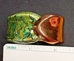 Vintage Matisse Renoir Green Enamel Copper Hinged Bracelet ~ FREE Shipping
