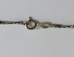 Vintage Lightweight Sterling Silver 925 Serpentine Chain Necklace 17 1/2″ Italy