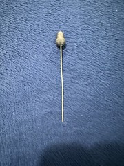 Vtg Sterling Silver 925 Acorn Straight Stick Pin, 3.5 in