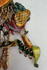 Lunch At The Ritz HAPPY THANKSGIVING Clip On Earrings Rare Find!