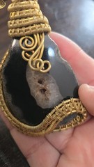 5 Handmade Egyptian Wire Wrapped Brass Gemstone Necklaces – $750+ Retail