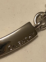 Givenchy Silver Plated Metal Necklace Chain Vintage 1980s Signed Collar