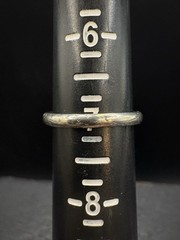 18K White Gold SZ 7 Vintage Wedding Band Midcentury Signed Estate 3g Engraved