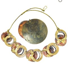 Lot Vintage Jewelry Copper Brass Boho Modernist Brutalist Organic Earthy 11pc
