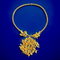 Vintage Napier Sea Fern Coral Necklace Bertolli Book Piece 1/20 12K GF