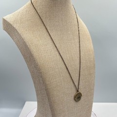 VTG Bronze Tone Cancer Zodiac Spinner Pendant Necklace Crystal Constellation