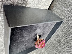 VINTAGE RARE FUSCHIA SAPHIRE COCKTAIL RING