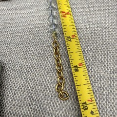 Vintage Necklace Clear Glass Orb Beads on Blue String 17 Inches READ
