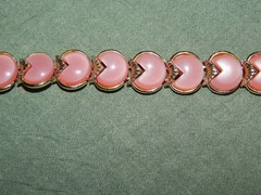 Vintage CORO Pink Moonglow Thermoset Bracelet