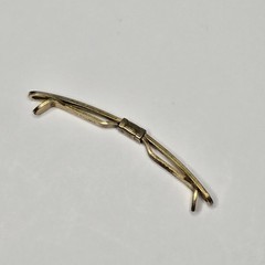 Vintage Heraldic Gold Tone Collar Bar Pin Tension Clip – Mid Century Traditional