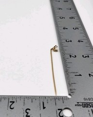 Vintage 14K Gold White stone Stick pin lapel tie Estate fine jewelry