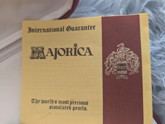 Majorica Vintage Pearl Necklace Opera 36″ W Box +Brochure Sterling Clasp 10mm