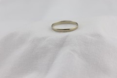 Vintage 14K white gold BAND Wedding Thumb Ring 2.5 mm Stack sz 11.25