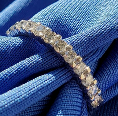 EARTH MINED DIAMOND Deco Style Wedding BAND 14K GOLD Stacking Anniversary RING