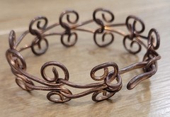 Vintage Spiral Bracelet Copper Alloy Metal Swirl