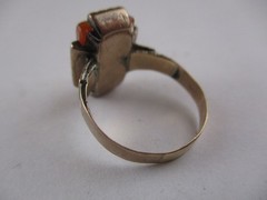 Antique Victorian Carnellian Cameo Ring Size 5 8K 333 Yellow Gold 3.1g