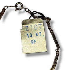 Vintage NOS 1/20 14k Gold Filled Hammered Bar Chain Bracelet 7″ 2.2mm 2.3g Small