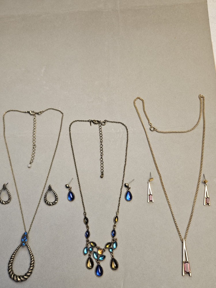 Vintage AVON Necklace Earring Sets Lot Of 3 Sets