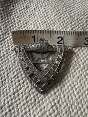 Vintage Art Deco Elisha Phinney 1932 Rhinestone Hinged Fur Dress Clip Brooch