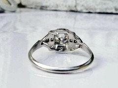 3.2Ct Art Deco Style Lab Created Diamond Anniversary 14K White Gold Finish Ring