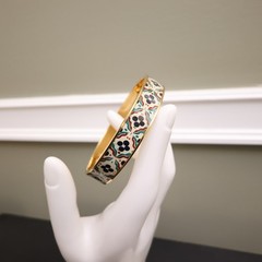 Metropolitan Museum of Art bracelet Iznik Cintamani enamel gold plate signed MMA
