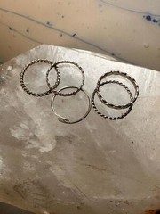 Stacker ring 5 slender bands size 5.50 sterling silver women girls