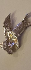Vintage Sterling Silver Eagle Charm Stamped ~ For Bracelet Or Necklace