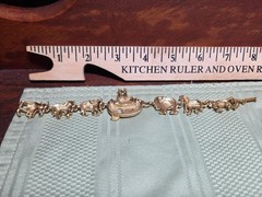 Vintage Noah’s Ark Costume Jewelry Set Brooch, Bracelet, Earrings (post), Nice
