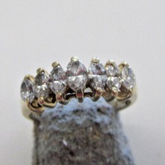 Stunning 14k Gold 1.03 ctw Marquise Diamond Ring Band Size 7 SI1-G MAKE OFFER