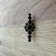Vintage brooch – USSR jewelry – soviet red stone – Czech Republic