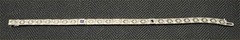 Antique Edwardian 14K White Gold Diamond Blue Sapphire Platinum Bracelet
