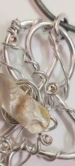 Jeff Lieb Statement Necklace Swarovski Crystal Shell Abstract Art Boho Signed