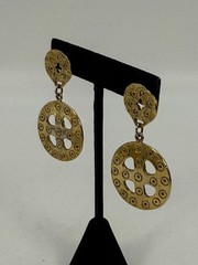 VTG JULIANA D&E Dangling Charm Necklace Pierced Earring Set Ref # 23 Book Pieces