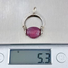 Vintage Sterling Silver 925 Sapphire Pendant