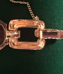 Vintage SIGNED JOMAZ Faux Tortoise & Textured Gold Tone Bracelet Size 7 1/2″