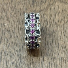 Rare PZ 925 Sterling Silver Israel Ring Size 7.75 Signed Vintage Spinner Ring