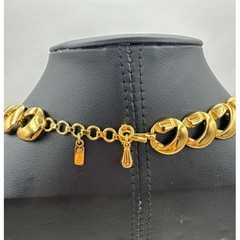 Vintage MONET Round Shape Links Gold Tone Chain Necklace 17″ Choker