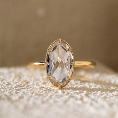 2.50CT Oval Cut White Moissanite Women’s Engagement Ring Pure 10K Yellow Gold FN