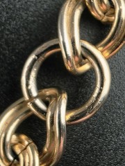 Vintage 12k Gold Filled Star Art 54″ Guard Muff Chain Statement Necklace 55 gram